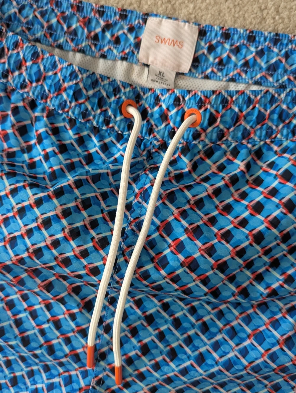 SWIMS Men's Pelosa Geometric 6.5" Swim Shorts Sz XL - Picture 5 of 12